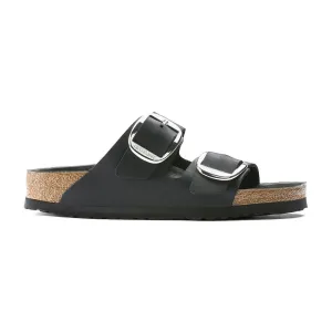 Birkenstock Arizona Big Buckle Oiled Leather Sandals - Regular - Black