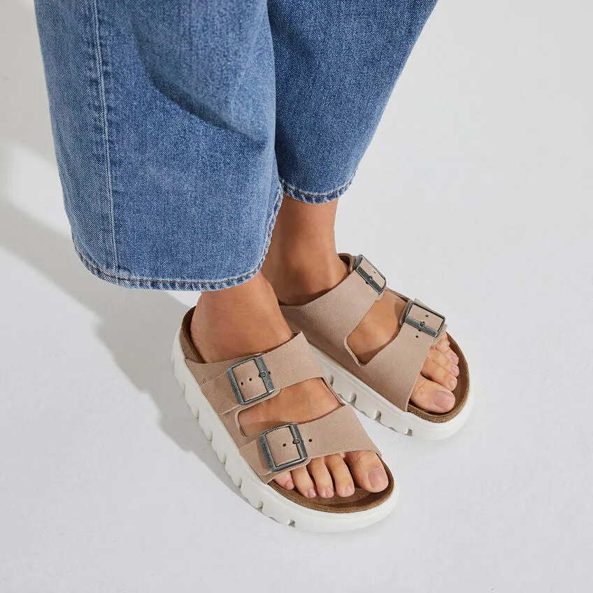 Birkenstock - Papillio Arizona Chunky Suede Platform Sandal Warm Sand
