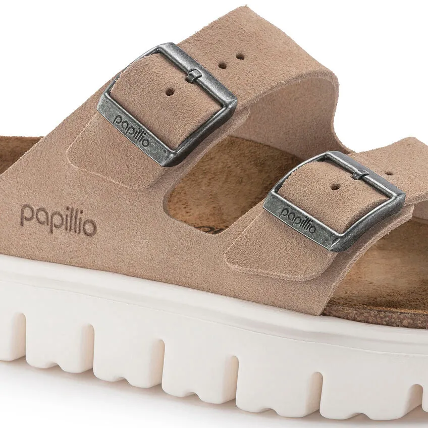 Birkenstock - Papillio Arizona Chunky Suede Platform Sandal Warm Sand