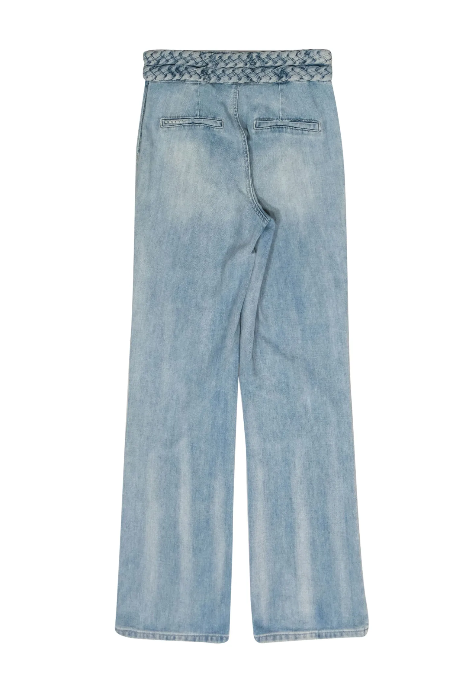 BLANKNYC - Light Wash Wide Leg "Delancey" Jeans w/ Braided Waist Sz 27