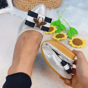 Cilool  Casual Comfort Dressy Flats For Wedding Bling Sparkly Bridal Shoes CF203