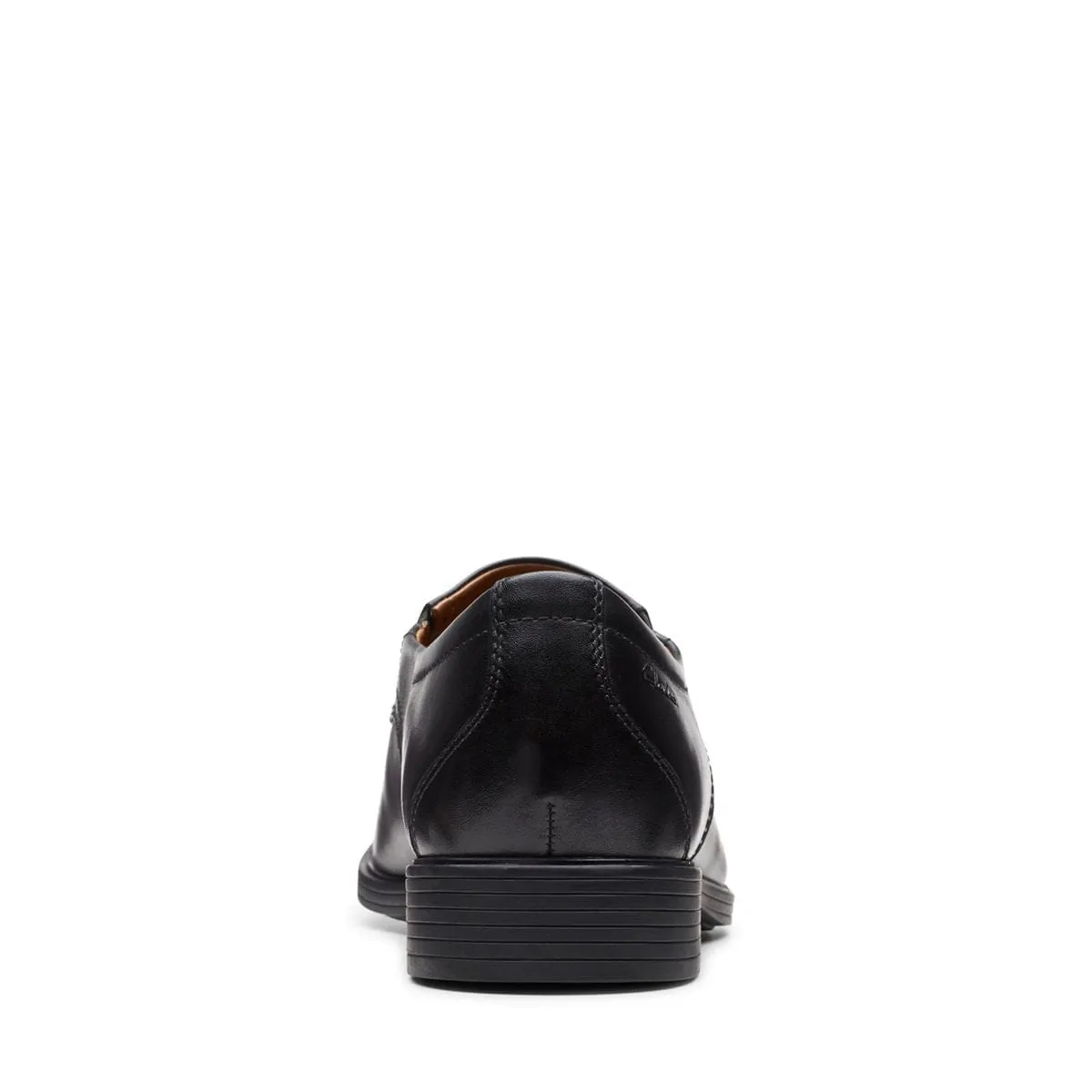 Clarks Men's Whiddon Step Loafers- Black Leather