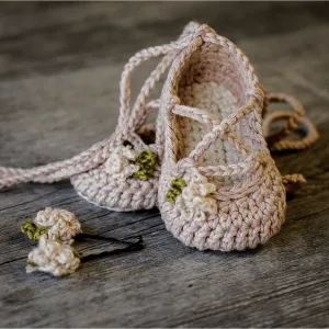 Crochet Baby Pattern Strappy Ballet Flats