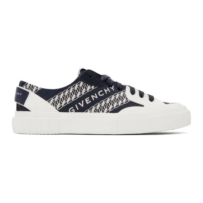 Givenchy Navy Chain Tennis Light Sneakers