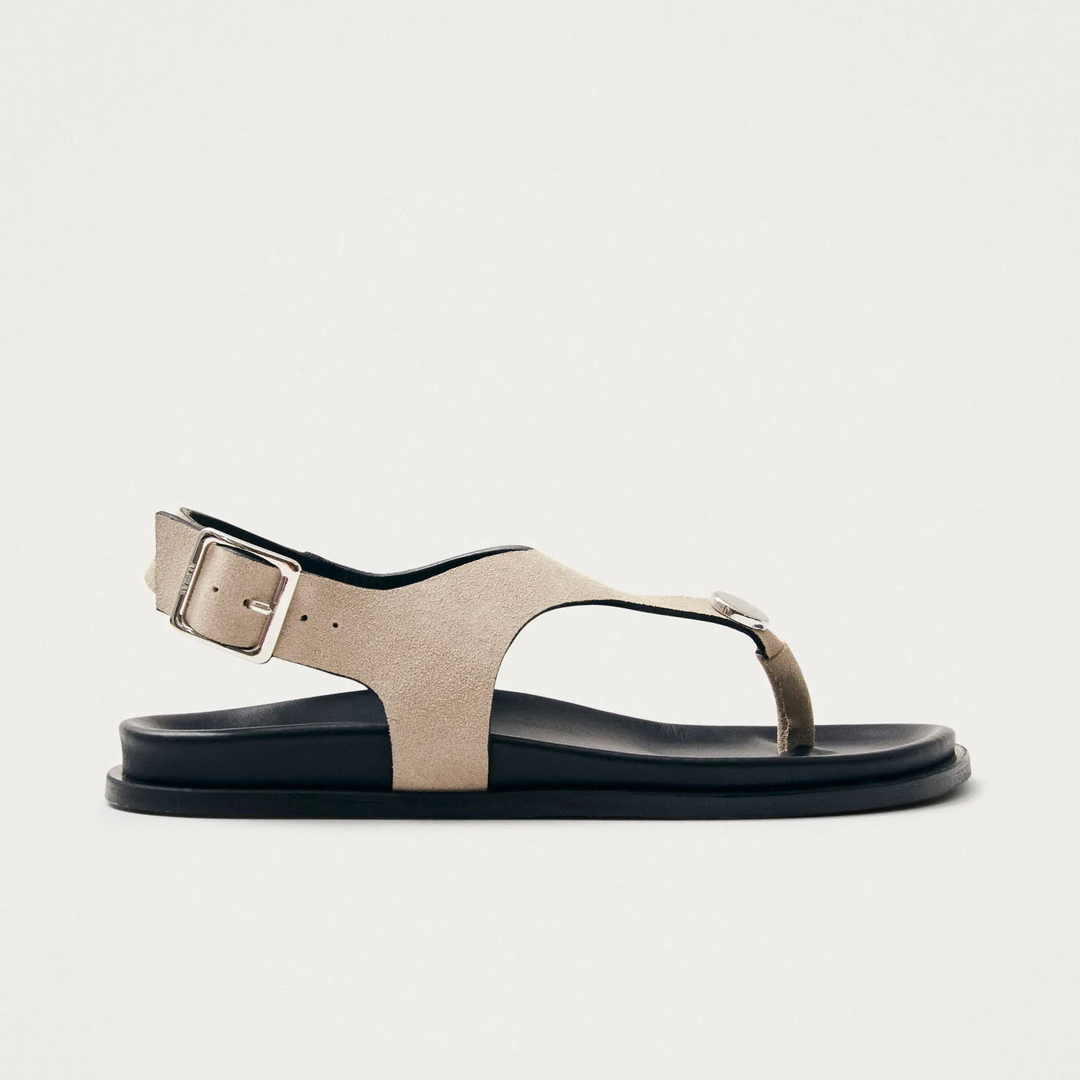 Harbor Suede Cream Leather Sandals