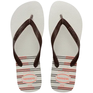 Havaianas Top Basic White & Brown Flip Flops