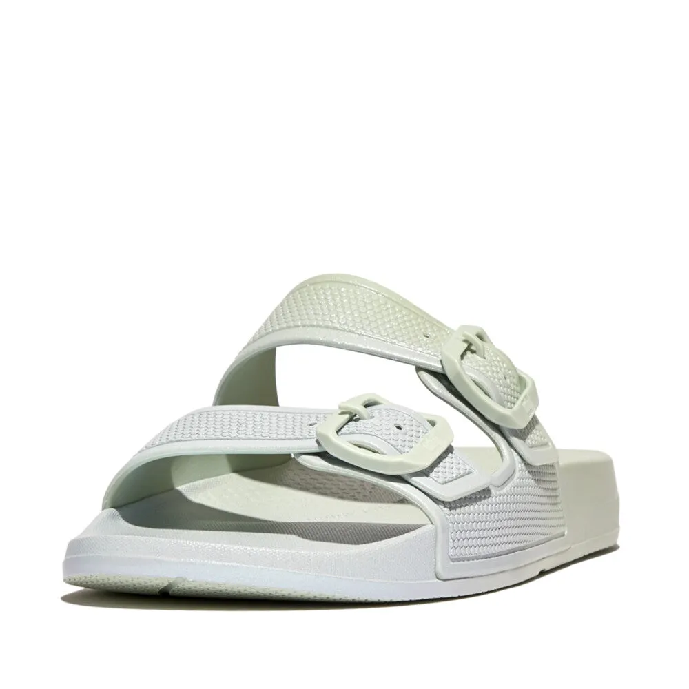 IQUSHION Iridescent Two-Bar Buckle Slides