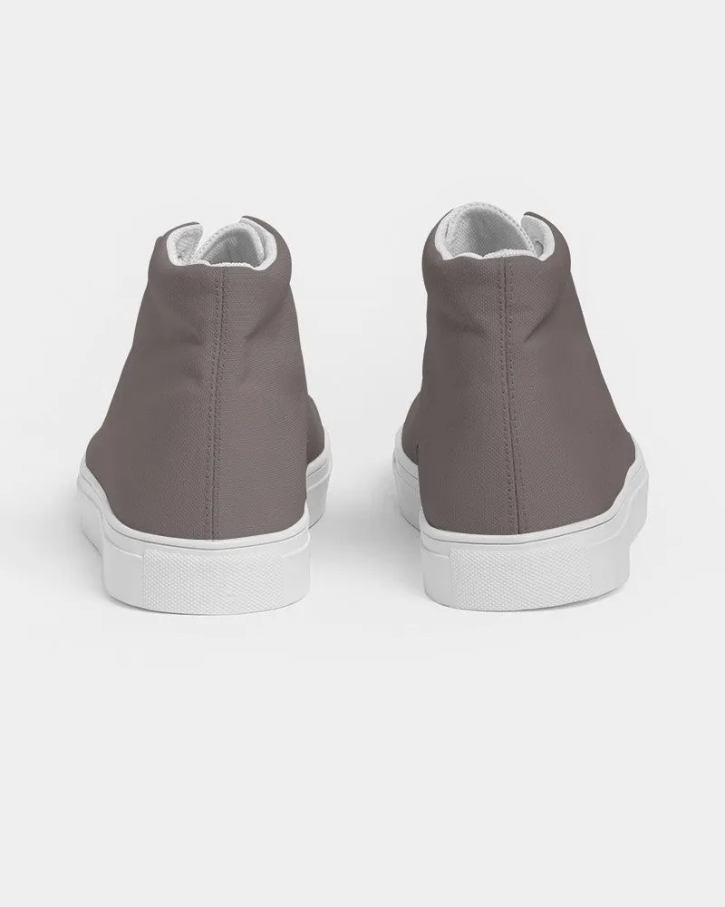 Medium Dark Brown Women's High-top Canvas Sneakers | Women's | Medium Dark Pale Brown | C60M60Y60K0