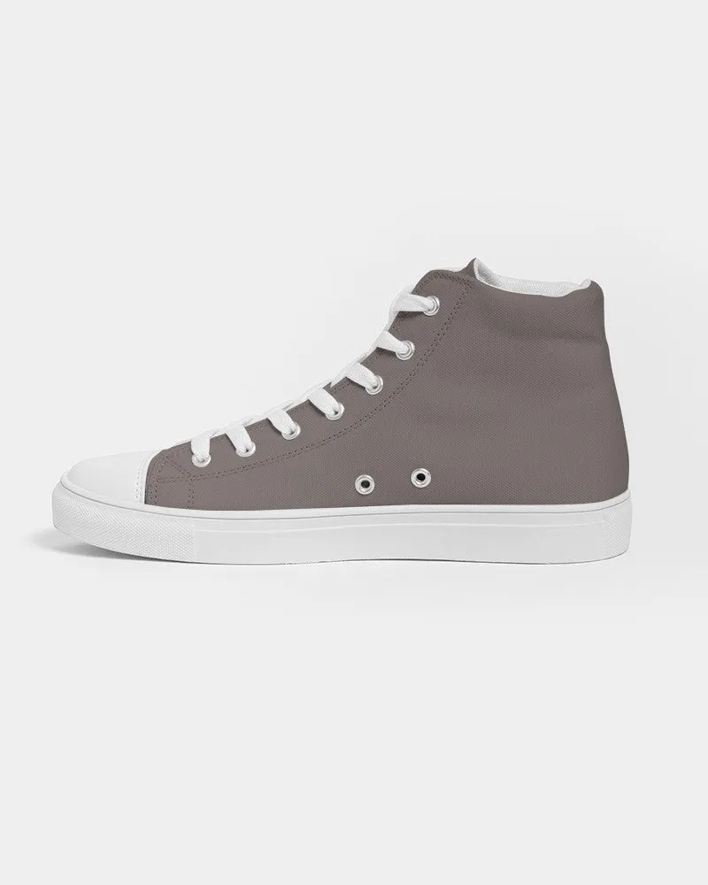 Medium Dark Brown Women's High-top Canvas Sneakers | Women's | Medium Dark Pale Brown | C60M60Y60K0
