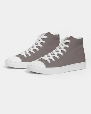 Medium Dark Brown Women's High-top Canvas Sneakers | Women's | Medium Dark Pale Brown | C60M60Y60K0