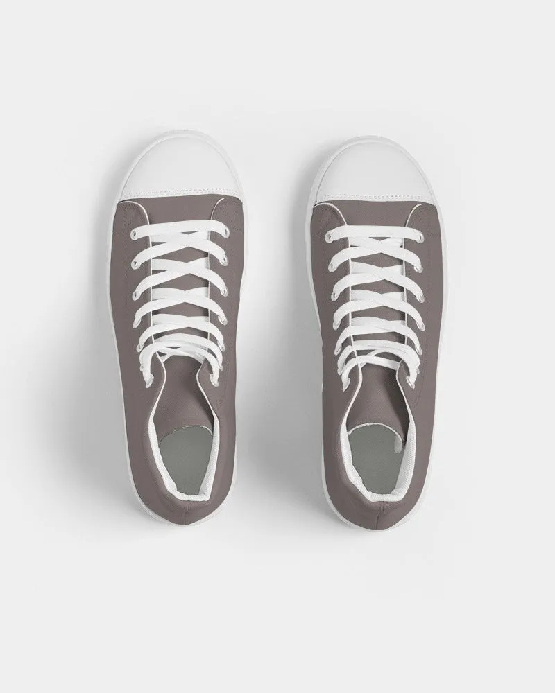 Medium Dark Brown Women's High-top Canvas Sneakers | Women's | Medium Dark Pale Brown | C60M60Y60K0