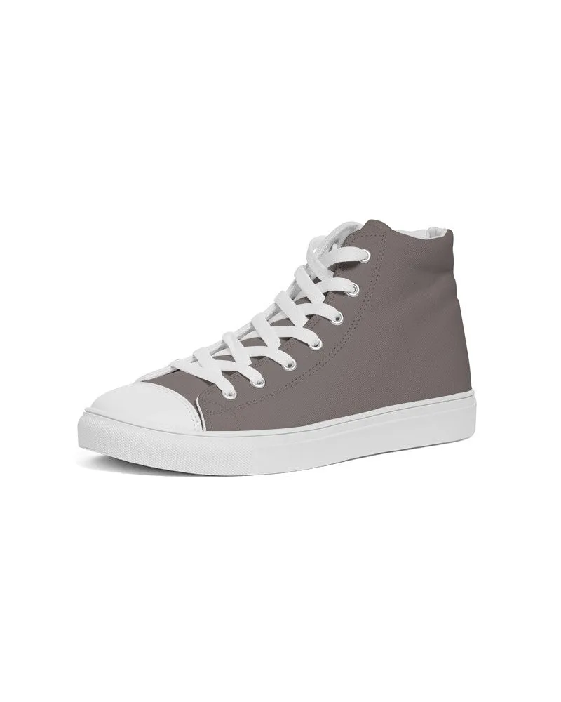 Medium Dark Brown Women's High-top Canvas Sneakers | Women's | Medium Dark Pale Brown | C60M60Y60K0