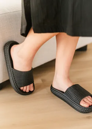 MIA™ Black Platform Cushioned Slide Sandal