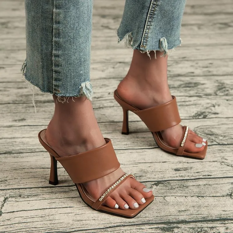 Minimalist Two Part Heeled Sandals