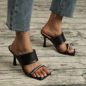 Minimalist Two Part Heeled Sandals