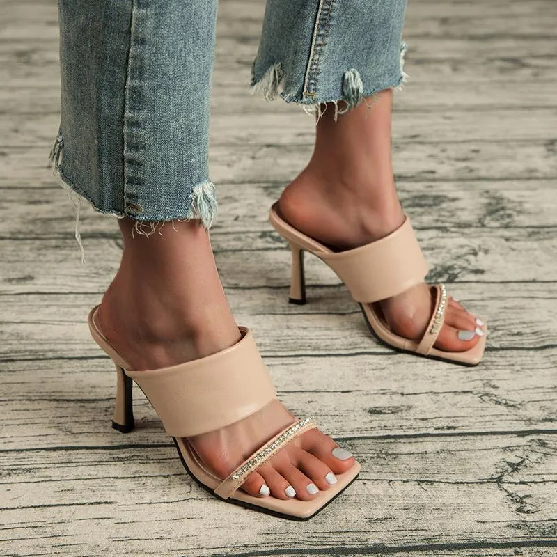 Minimalist Two Part Heeled Sandals