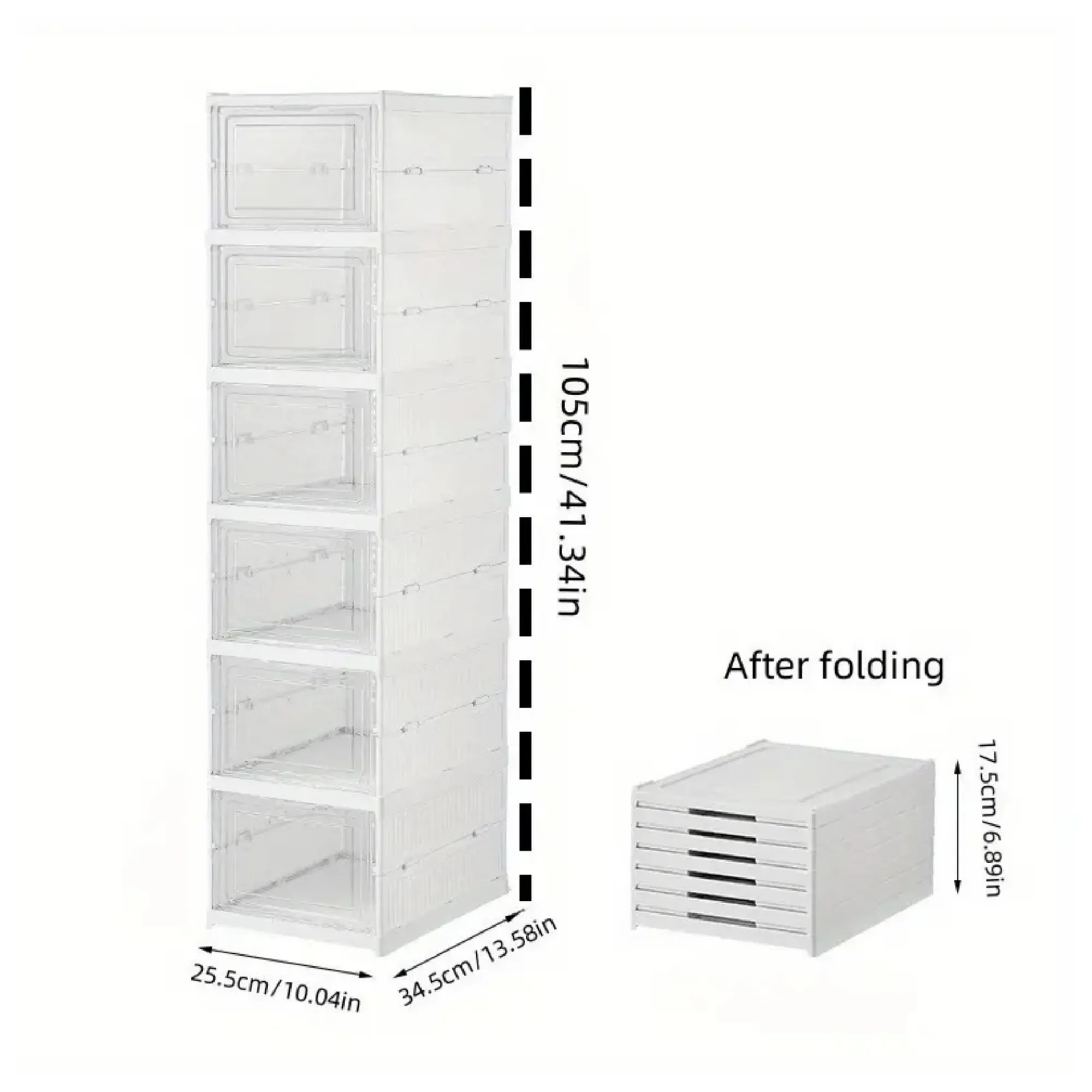 Multi-Functional 6 Layer Foldable Shoe Storage Drawer With Lids RK-55
