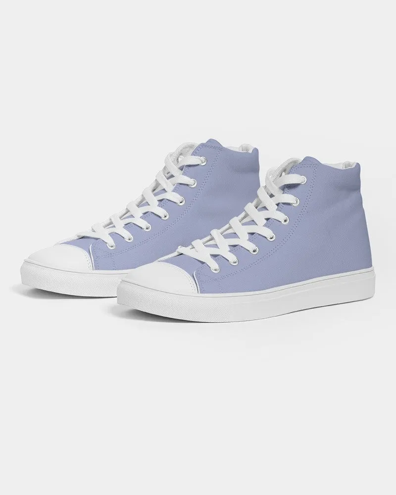 Pale Pastel Blue Women's High-top Canvas Sneakers | Women's | Bright Pale Pastel Blue | C30M22Y0K0