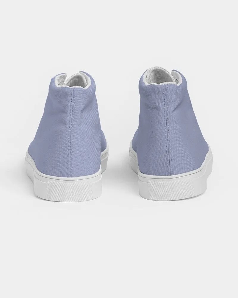 Pale Pastel Blue Women's High-top Canvas Sneakers | Women's | Bright Pale Pastel Blue | C30M22Y0K0