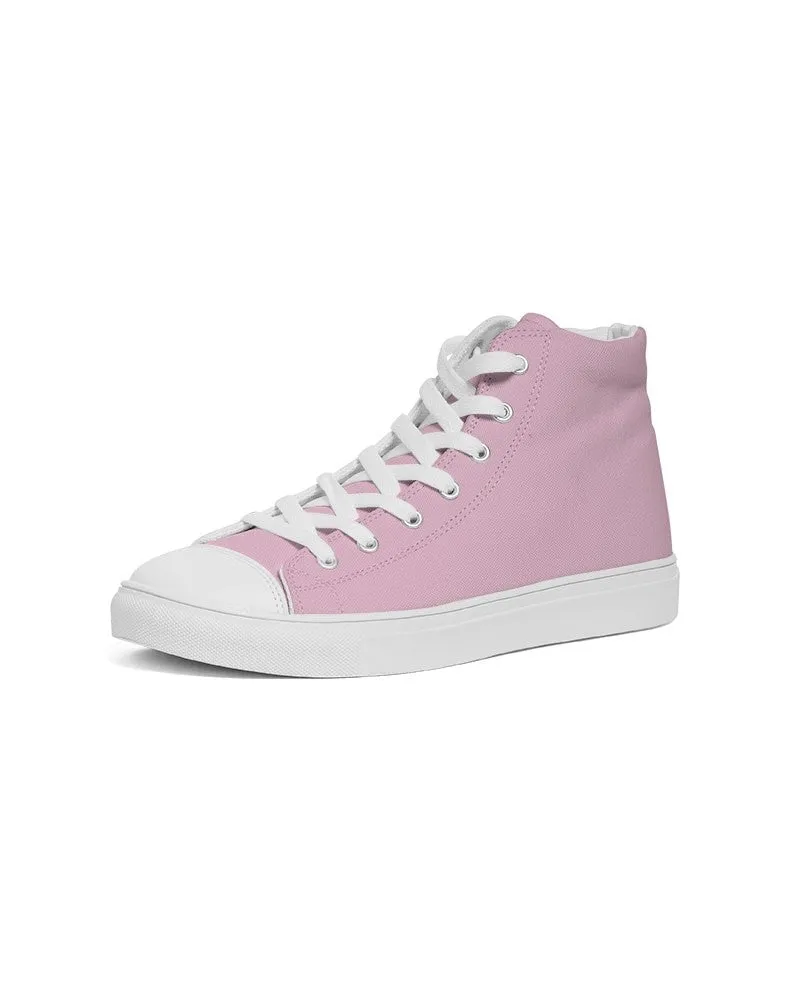 Pale Pastel Magenta Men's High-top Canvas Sneakers | Men's | Bright Pale Pastel Magenta | C0M30Y0K0