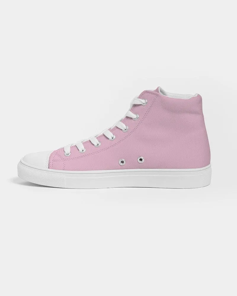 Pale Pastel Magenta Men's High-top Canvas Sneakers | Men's | Bright Pale Pastel Magenta | C0M30Y0K0