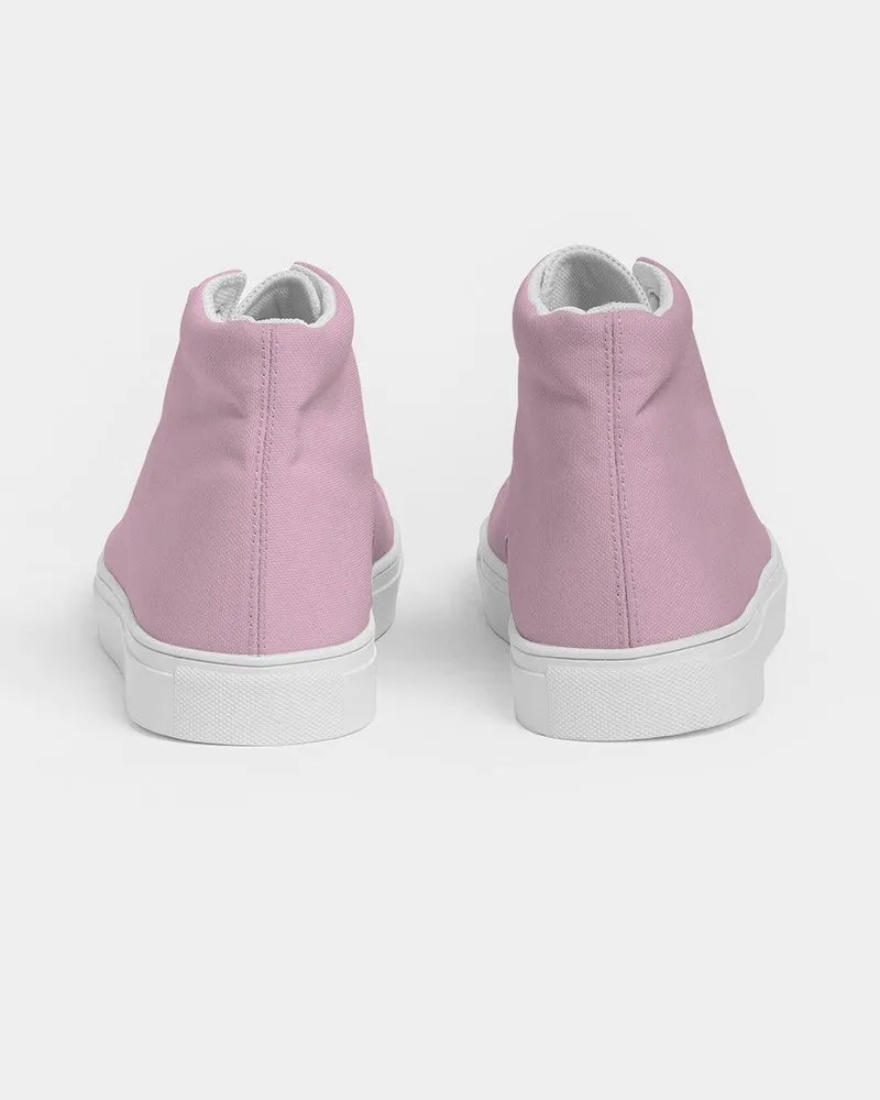 Pale Pastel Magenta Men's High-top Canvas Sneakers | Men's | Bright Pale Pastel Magenta | C0M30Y0K0