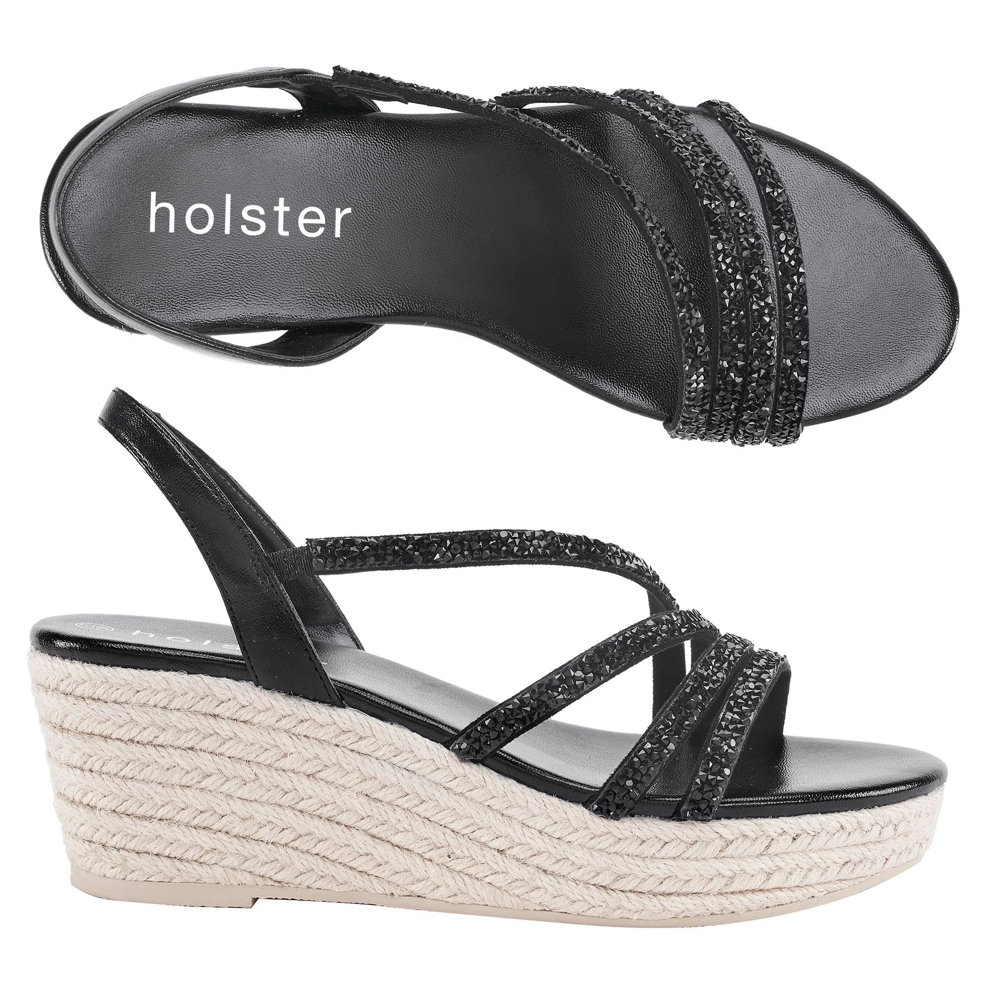 Party Espadrille & Mermaid Espadrille Bundle - Black/Beige