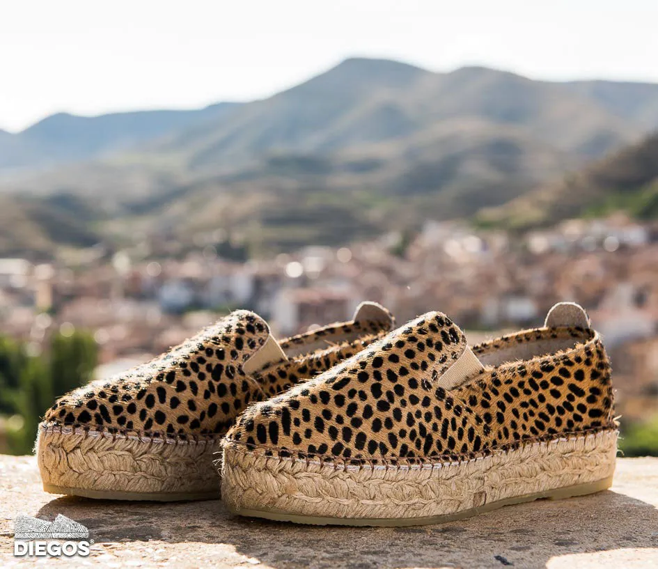 Platform leather espadrilles