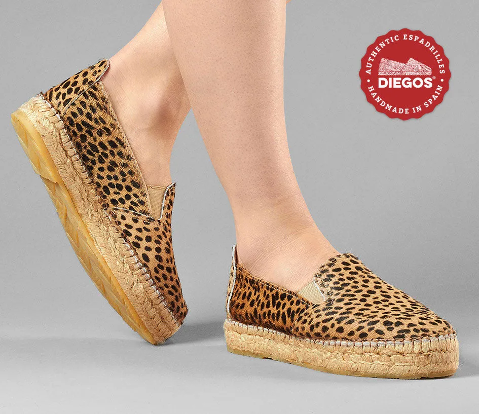 Platform leather espadrilles