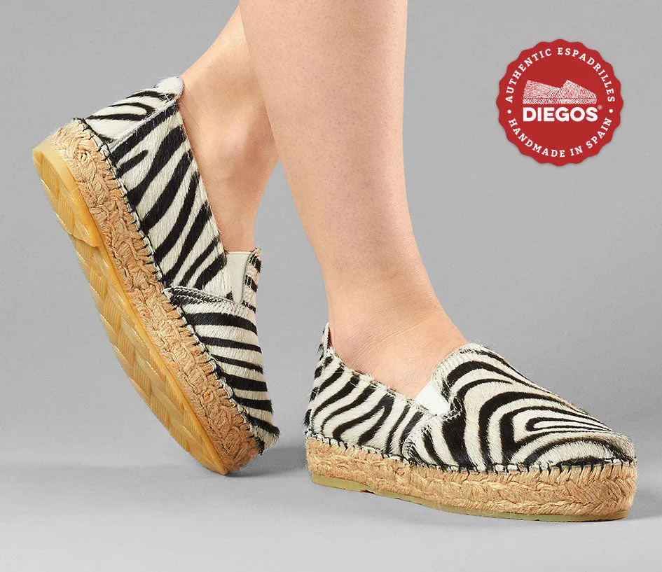 Platform leather espadrilles