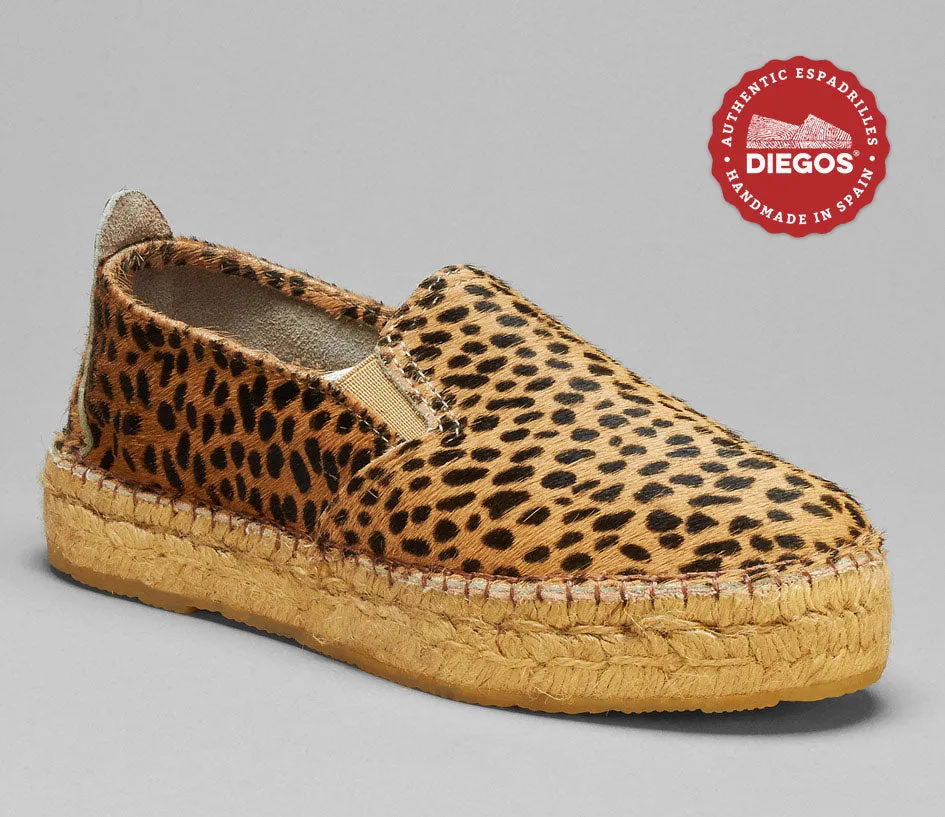 Platform leather espadrilles