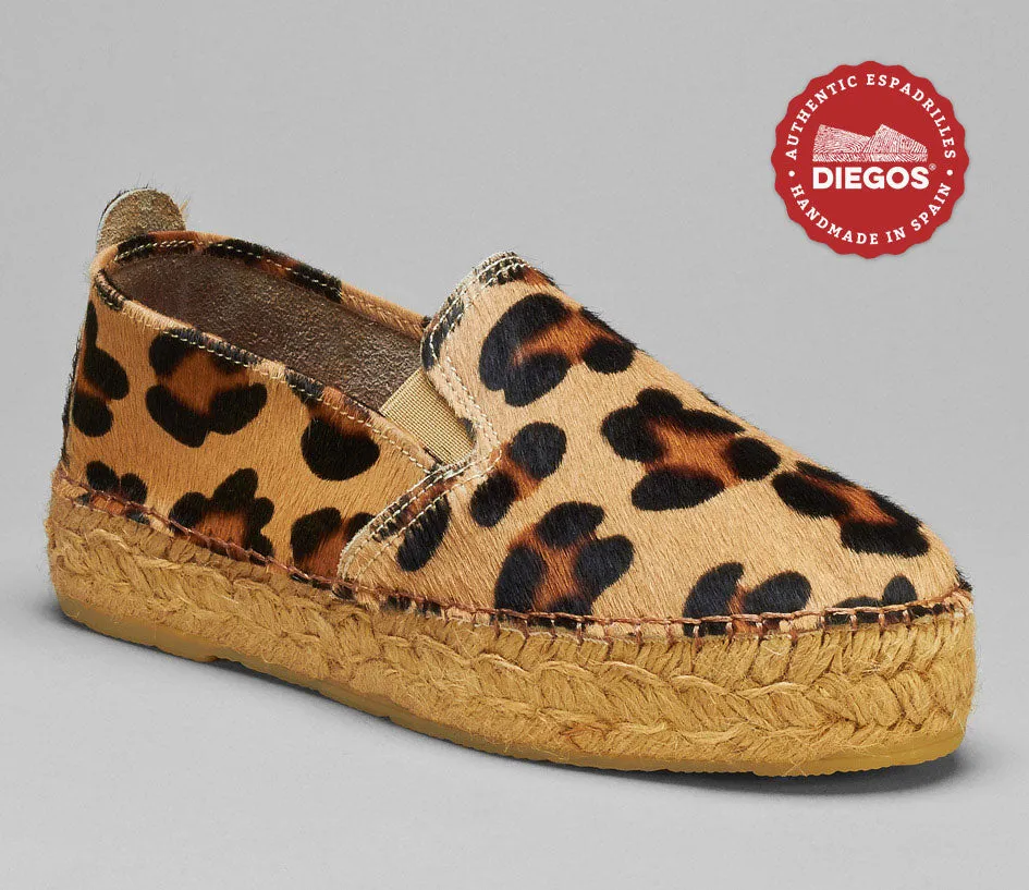 Platform leather espadrilles