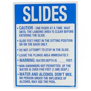 Poolmaster Slide Rules Sign 41386