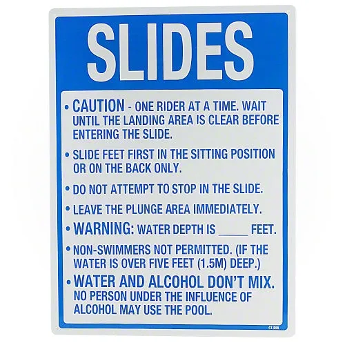 Poolmaster Slide Rules Sign 41386