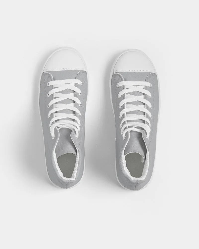 Shaded Pale Gray High-Top Canvas Sneakers | Women's | C0M0Y0K30