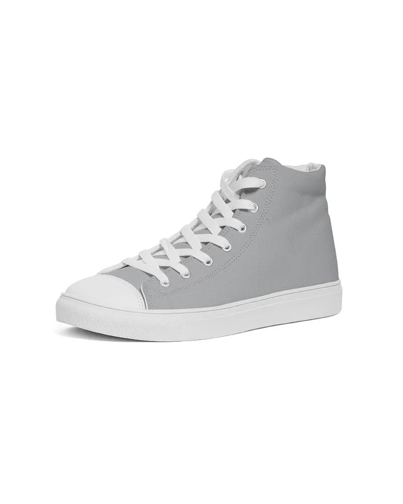 Shaded Pale Gray High-Top Canvas Sneakers | Women's | C0M0Y0K30