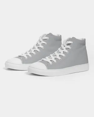 Shaded Pale Gray High-Top Canvas Sneakers | Women's | C0M0Y0K30