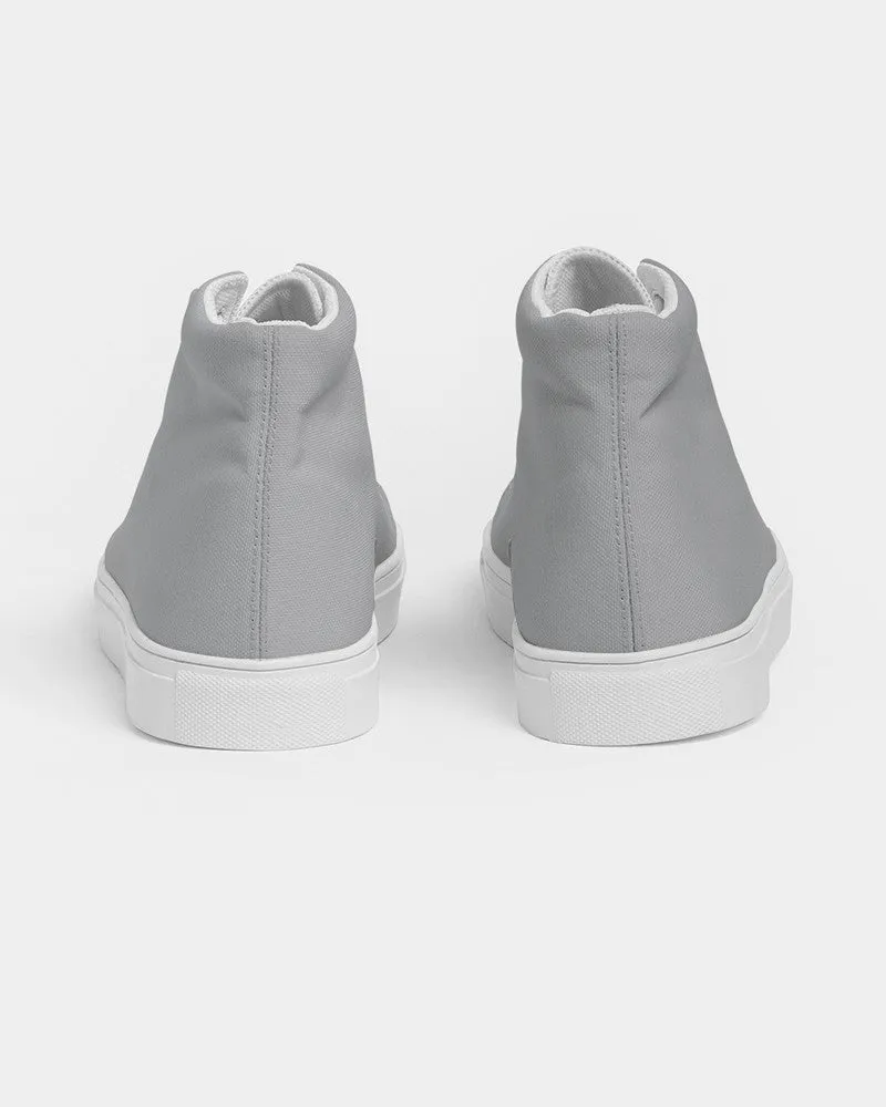 Shaded Pale Gray High-Top Canvas Sneakers | Women's | C0M0Y0K30
