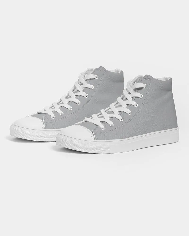 Shaded Pale Gray High-Top Canvas Sneakers | Women's | C0M0Y0K30