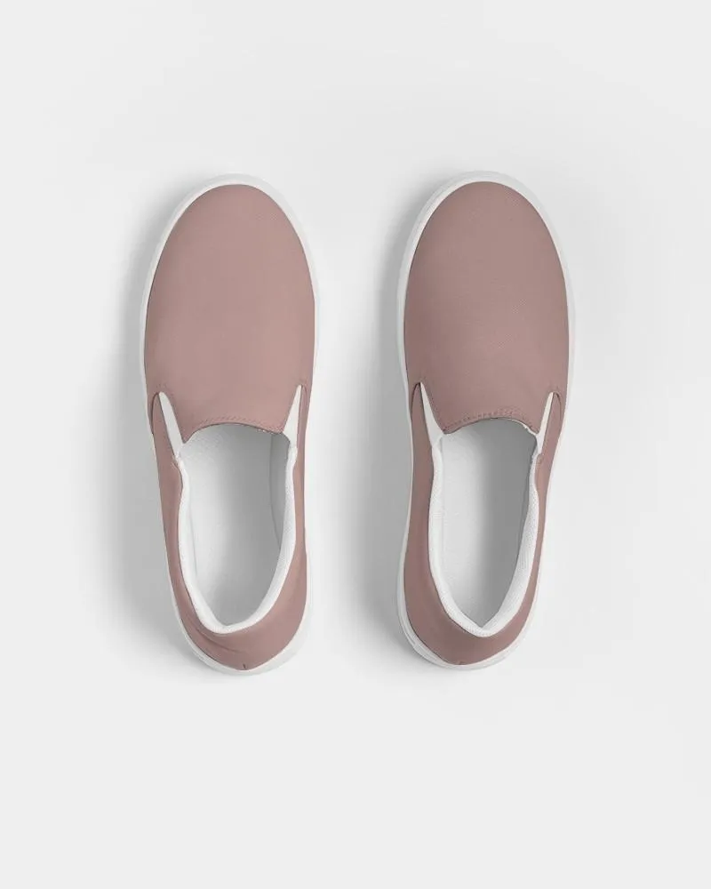 Shaded Pale Pastel Red Brown Slip-On Canvas Sneakers | Men's | C0M30Y22K30