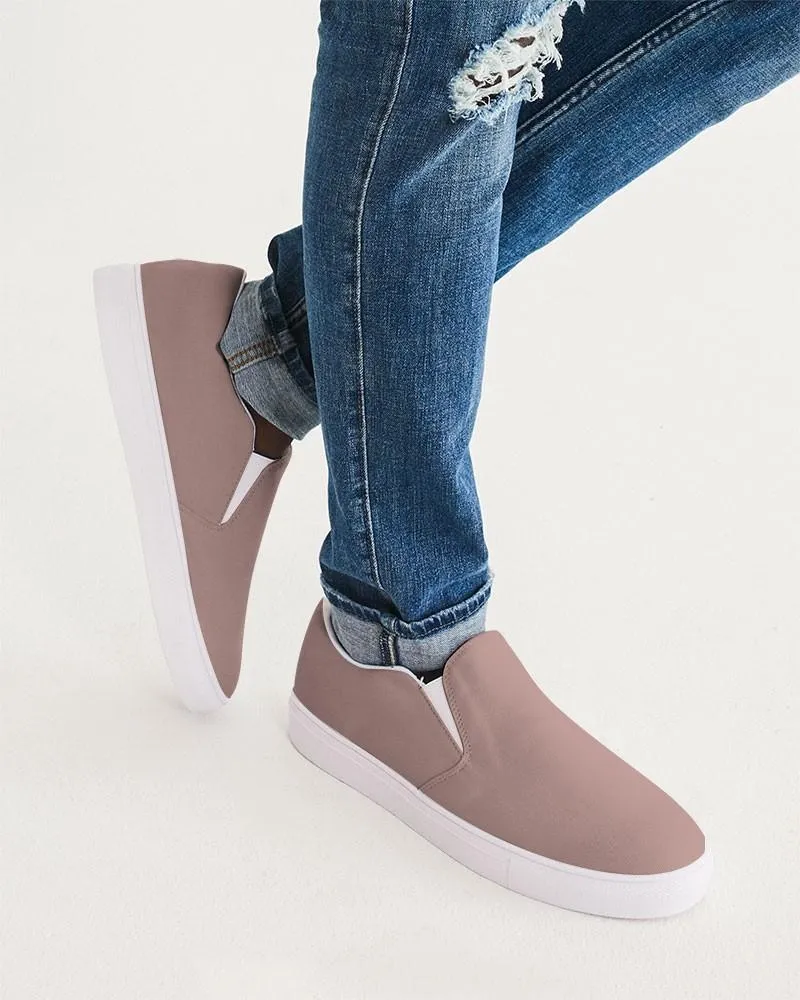 Shaded Pale Pastel Red Brown Slip-On Canvas Sneakers | Men's | C0M30Y22K30