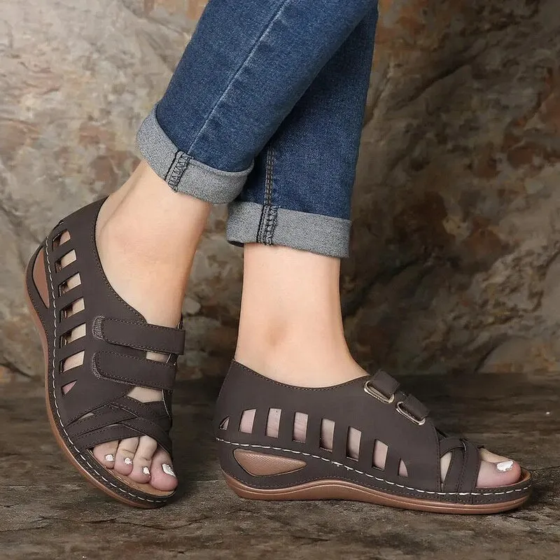 Summer Women Ortopedica Gladiator Hollow Open Toe Sandals