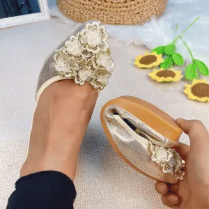 vanccy  Casual Comfort Dressy Flats For Wedding Bling Sparkly Bridal Shoes CF206