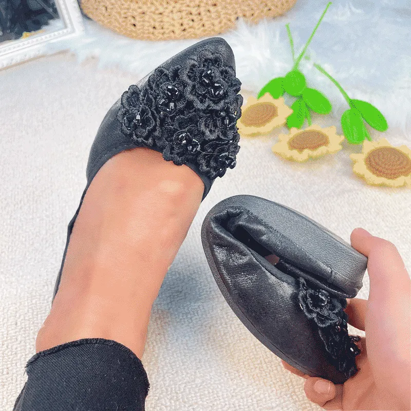 vanccy  Casual Comfort Dressy Flats For Wedding Bling Sparkly Bridal Shoes CF206