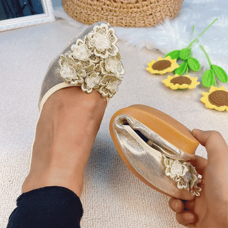 vanccy  Casual Comfort Dressy Flats For Wedding Bling Sparkly Bridal Shoes CF206