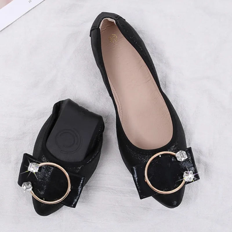 vanccy  Round Head Soft Bottom Shallow Mouth Mother Shoes Flat