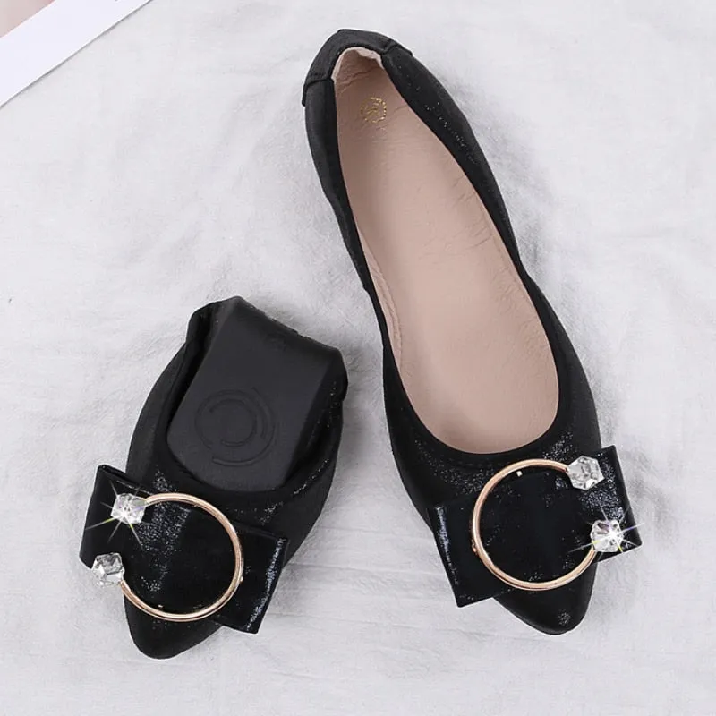 vanccy  Round Head Soft Bottom Shallow Mouth Mother Shoes Flat