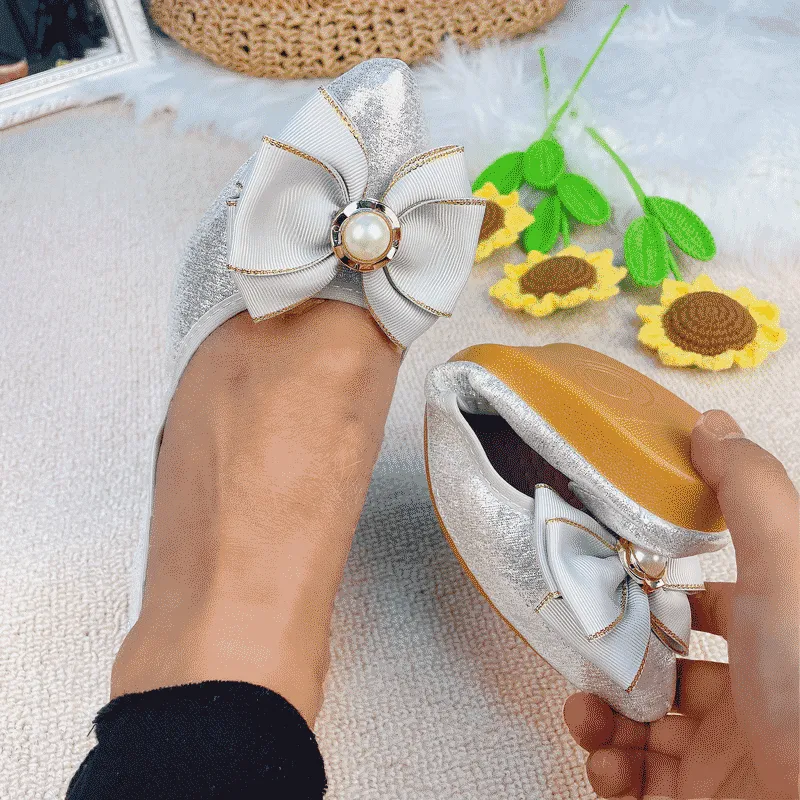 vanccy  Round Head Soft Bottom Shallow Mouth Mother Shoes Flat