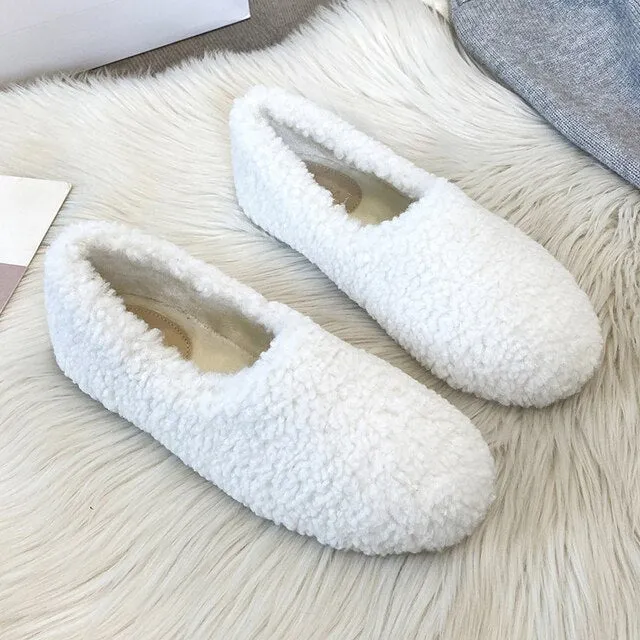 Warm Slip On Flats For Women