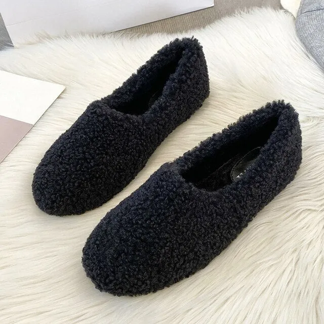 Warm Slip On Flats For Women
